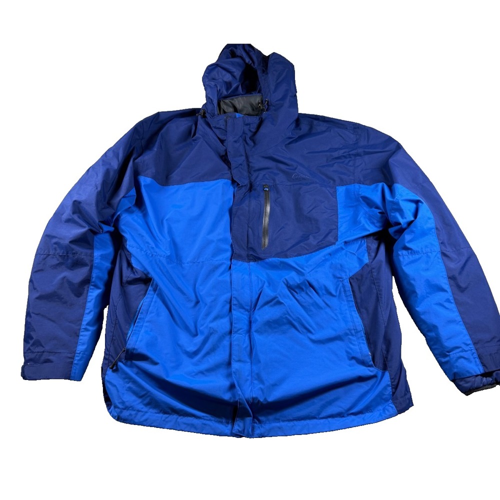 Cabela's Primaloft Hooded Jacket Blue Full Zip Insulated Men's XL